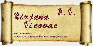 Mirjana Vićovac vizit kartica